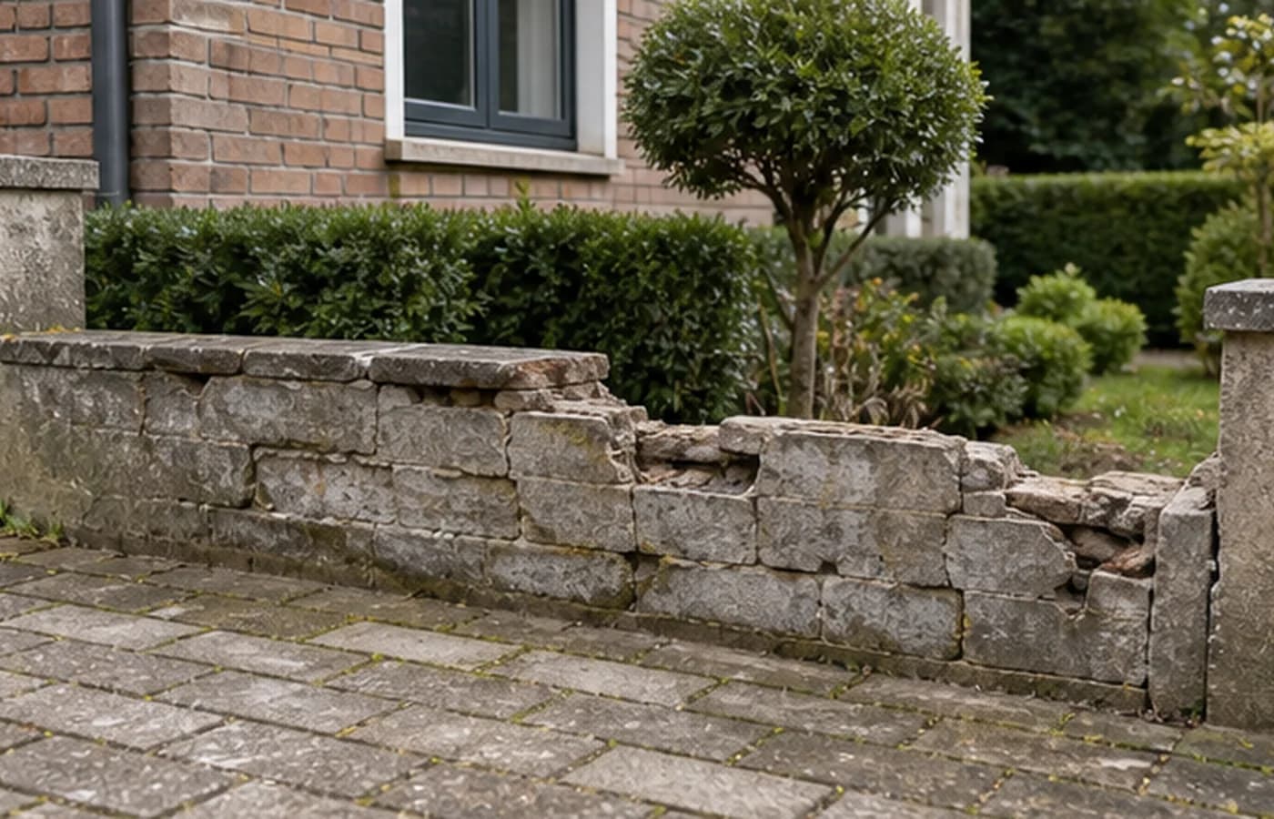 Avant - Mur extérieur repris