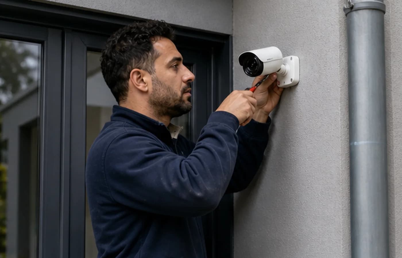 Installation caméra de surveillance - chantier réalisé par Altiora