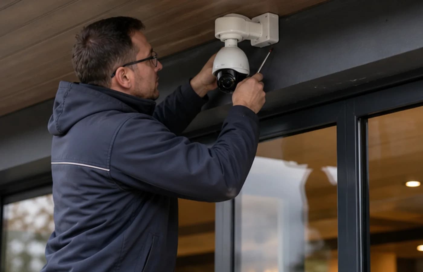 Installation caméra de surveillance - chantier réalisé par Altiora