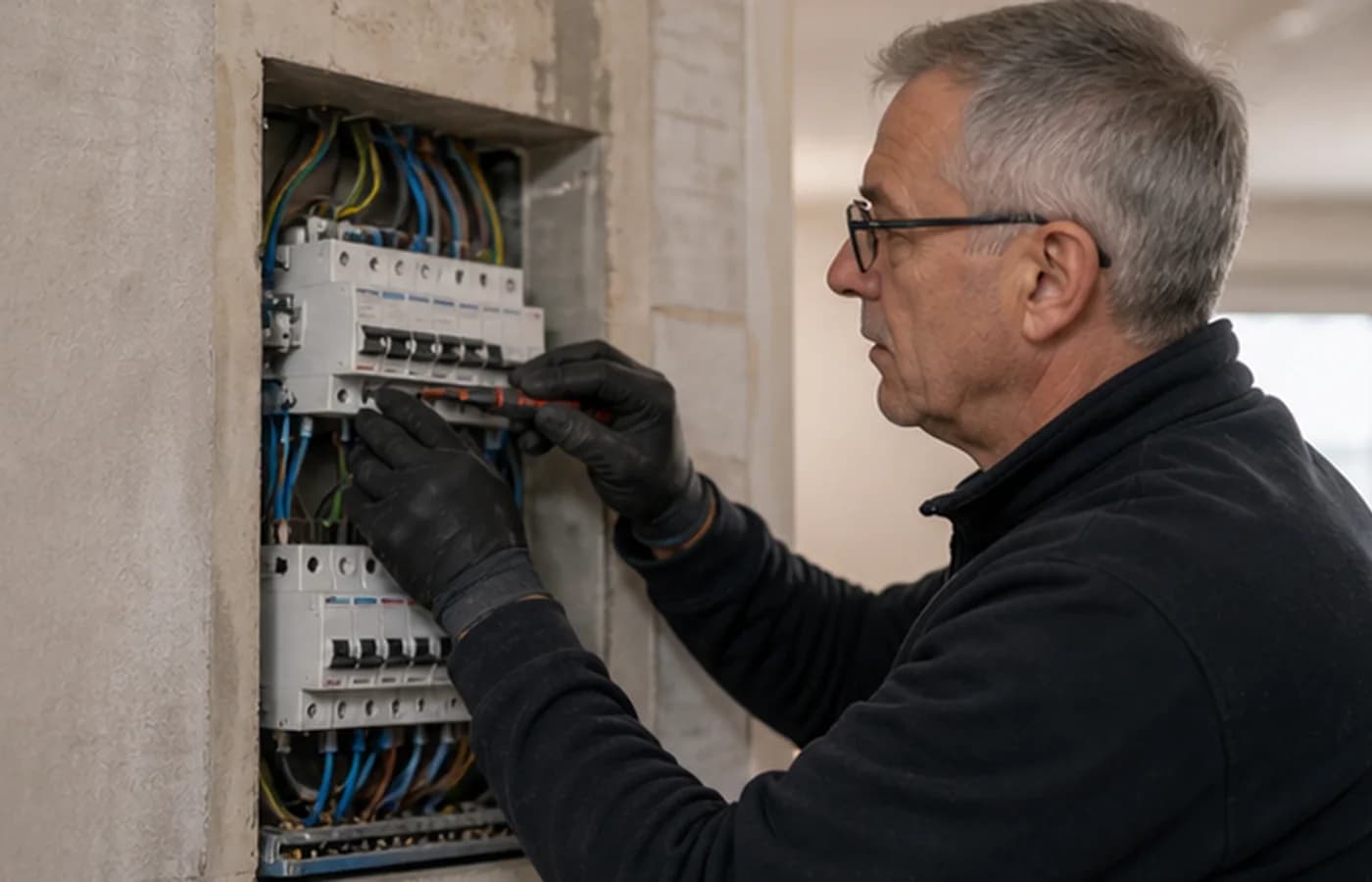 Électricité - chantier réalisé par Altiora