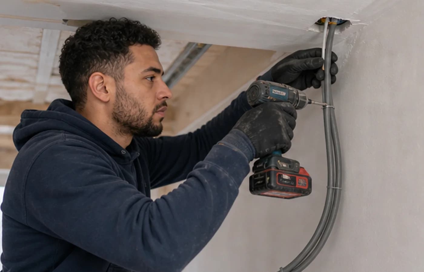 Électricité - chantier réalisé par Altiora